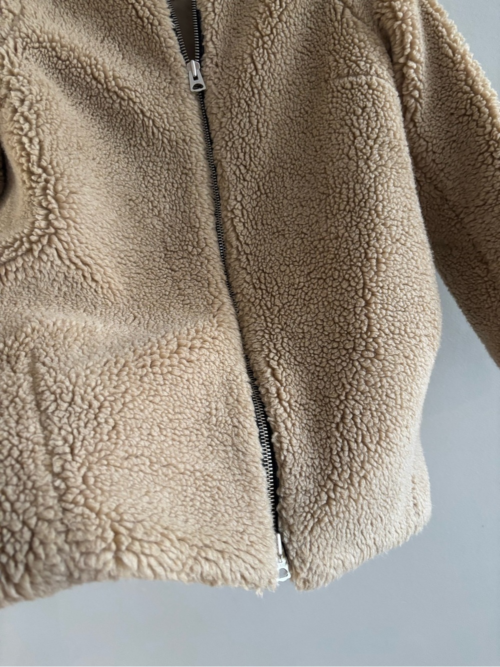 Wilfred Free Teddy Sherpa Jacket Cream Oversized Minimalist Size Small Luxe - Picture 8 of 12
